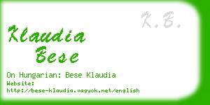 klaudia bese business card
